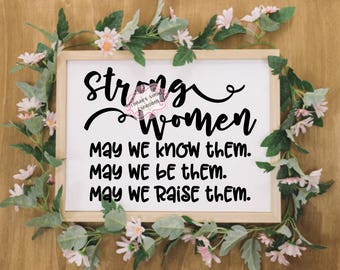Strong Women Quote SVG/DXF/EPS file