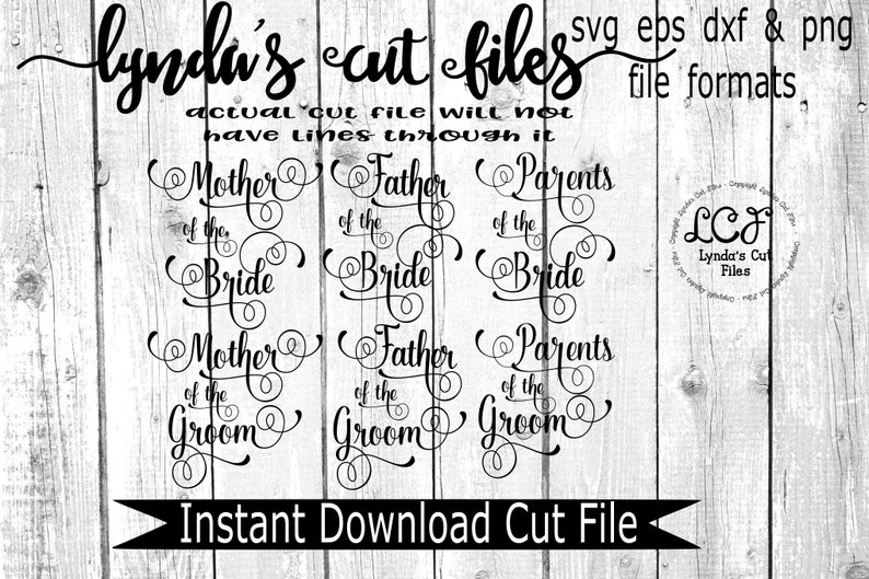 Bridal Party Add On //Mother of the Bride/Groom//SVG/DXF/EPS file image 1