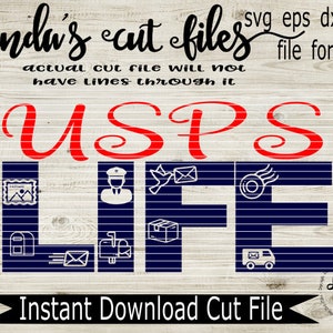 USPS Life//Svg//EPS//DXF file
