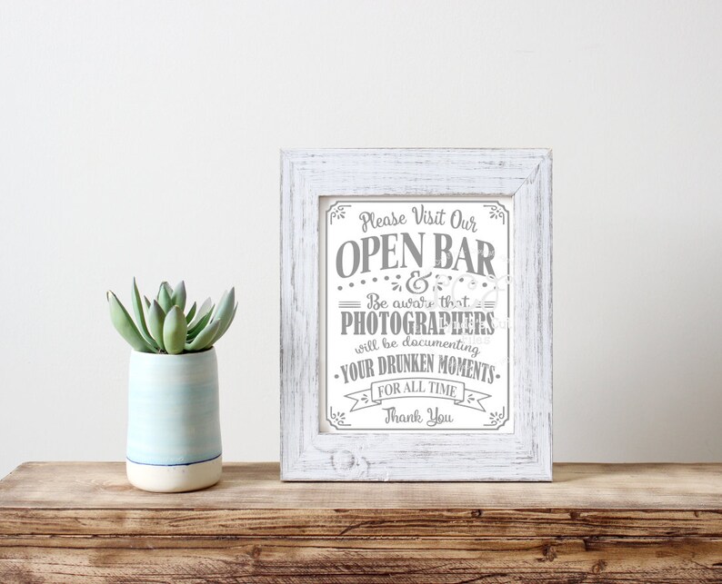 Download Open Bar//wedding sign//SVG/EPS//DXF file | Etsy