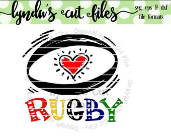 Rugby Love SVG/DXF/EPS file