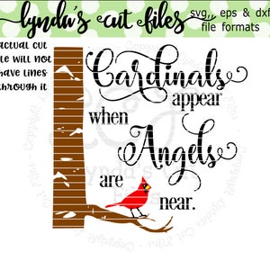 Cadinals Appear When Angels are Near SVG/DXF/EPS file