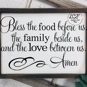 Bless the food before us v2 SVG/DXF file