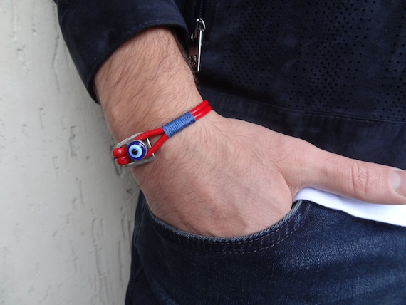 Small Black Multicolor Hamsa Bracelet with Leather Strap Small Black Multicolor Hamsa Bracelet with Leather Strap