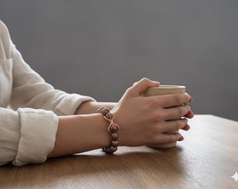 Rose Gold Hematite with Eagle Claw Bracelet, Stone Jewelry, Game of Thrones Bracelet