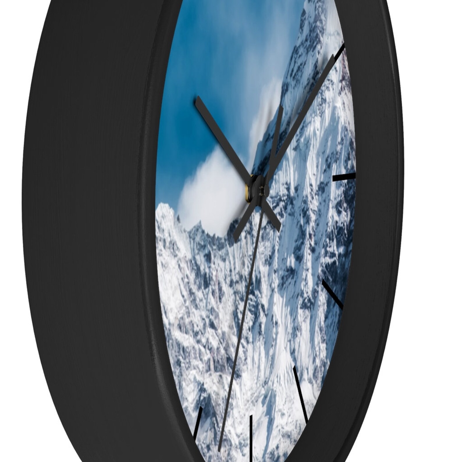 Wooden Frame Wall Clock Nature Mountain Home Decor Etsy