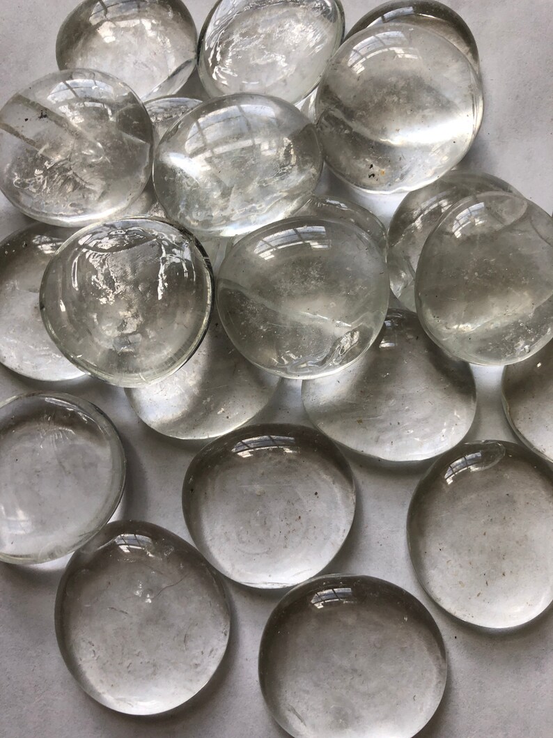 Large Flat Glass Marbles Glass Gems Cabochons Mosaics Etsy