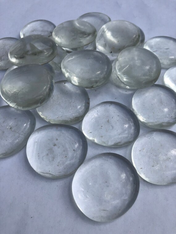 Large Flat Glass Marbles Glass Gems Cabochons Mosaics Etsy