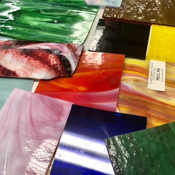 PREMIUM 15 lbs Stained Glass Large Scrap Glass Variety Pack, Mosaic Glass, Art Glass