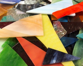 Stained Glass 5 lbs Scrap Glass Variety Pack, Mosaic Glass, Art Glass