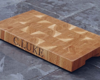 Made To Order Oak End Grain Chopping Board | End Grain Cutting Board| Chopping Block| Personalised Chopping Board| Christmas Gift|