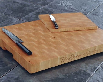 Made To Order American Maple End Grain Chopping Board| End Grain Cutting Board| Chopping Block| Personalised Chopping Board| Christmas Gift