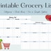 Printable Grocery List - Etsy