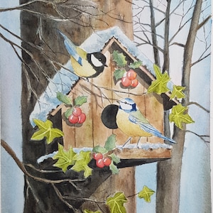 Template tutorial Painting a Winter Scene with Winsor & Newton watercolor paint