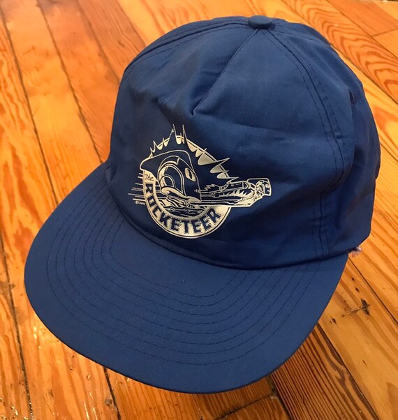 blue strapback hat