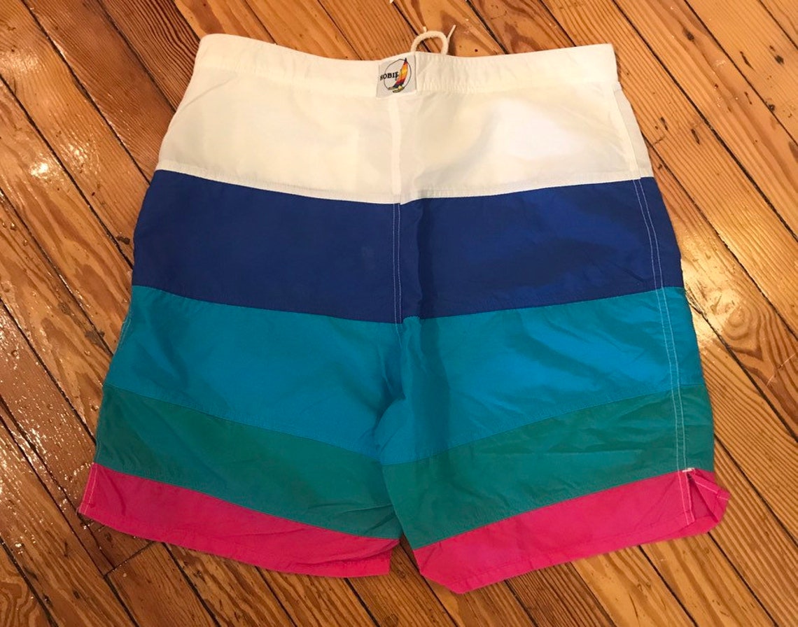 Hobie Boardshorts Size 36 vintage striped mens swim shorts | Etsy