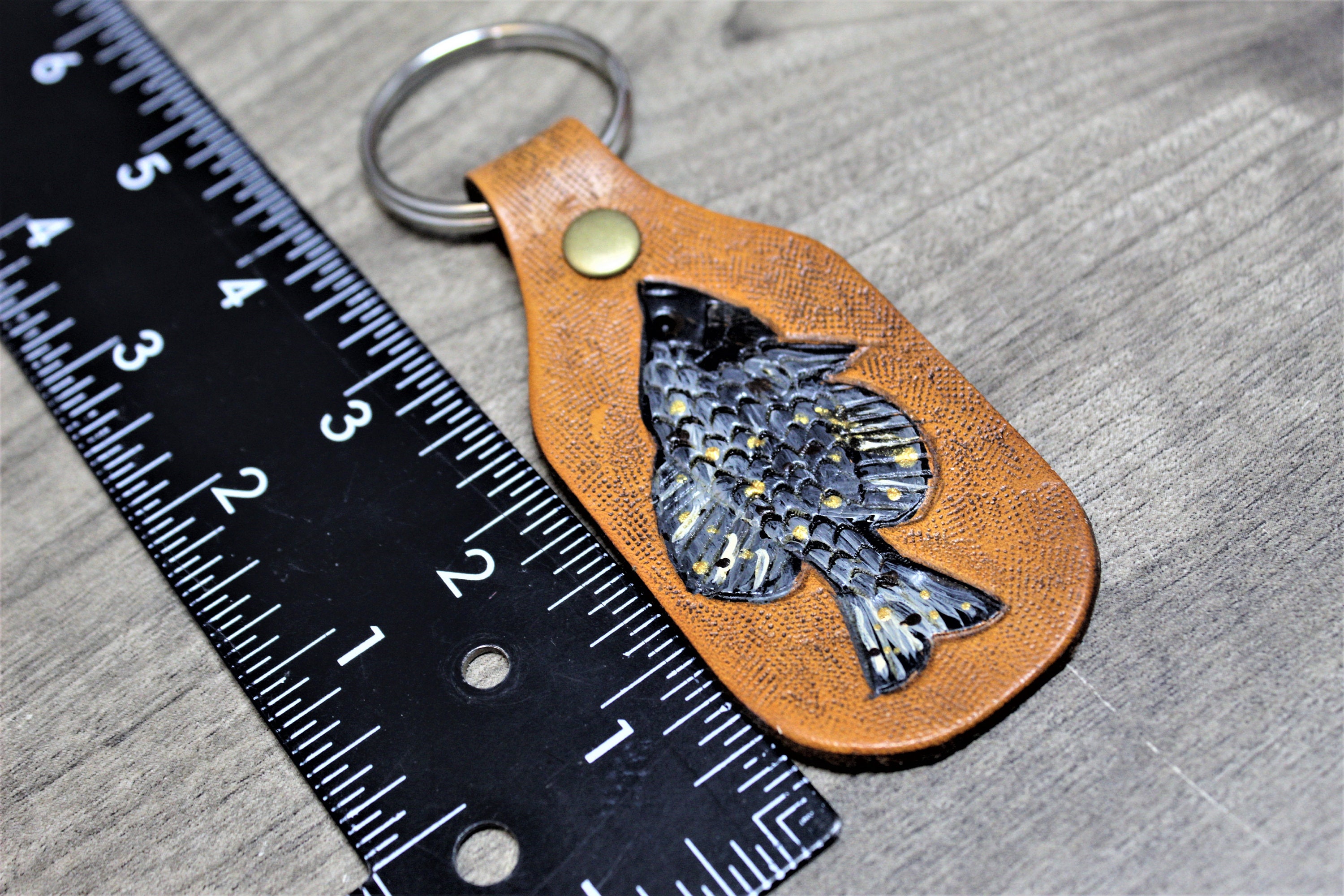 Crappie Leather Key Fob, Crappie Fishing, Men's Christmas Gift, Men's  Stocking Stuffer, Brother Christmas, Fishing Gifts, Men's Keychain 