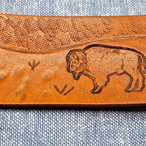 Bison Leather Bookmark, Bison Gifts, Buffalo Items, Book Nerd, Leather gift for him, Men&#39;s Christmas Gift, Stocking Stuffer her, Wildlife