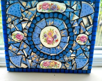 Lot De 4 Plateaux Bambou Carrés 9x9 Cm – Plateaux Mosaïque DIY Pour Plantes, Thé, Café, Bricolage