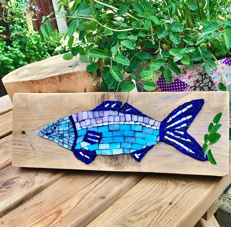 Billy Blue Fish Wall Art Etsy UK