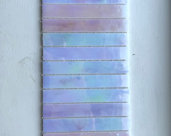 Pretty pastels mix pack of 18 stained glass iridescent  tiles 190g