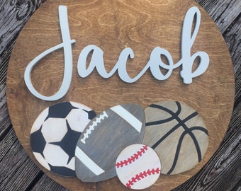 sports wall decor for nursery