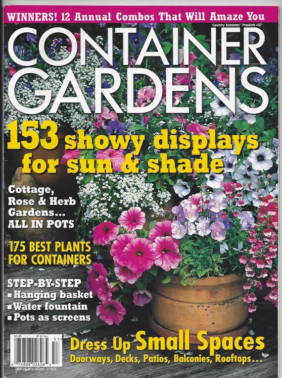 Container Gardening Container Gardens Magazine Country Almanac Etsy