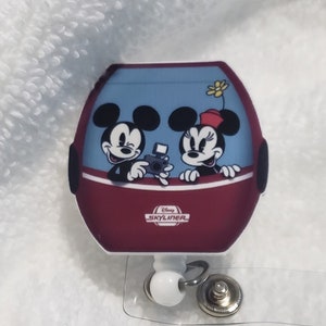 Mickey and Minnie SkyLiner MRI Safe Retractable Reel ID Badge Holder Magnet Stethoscope Yoke ID Breakaway Lanyard Reel Combo