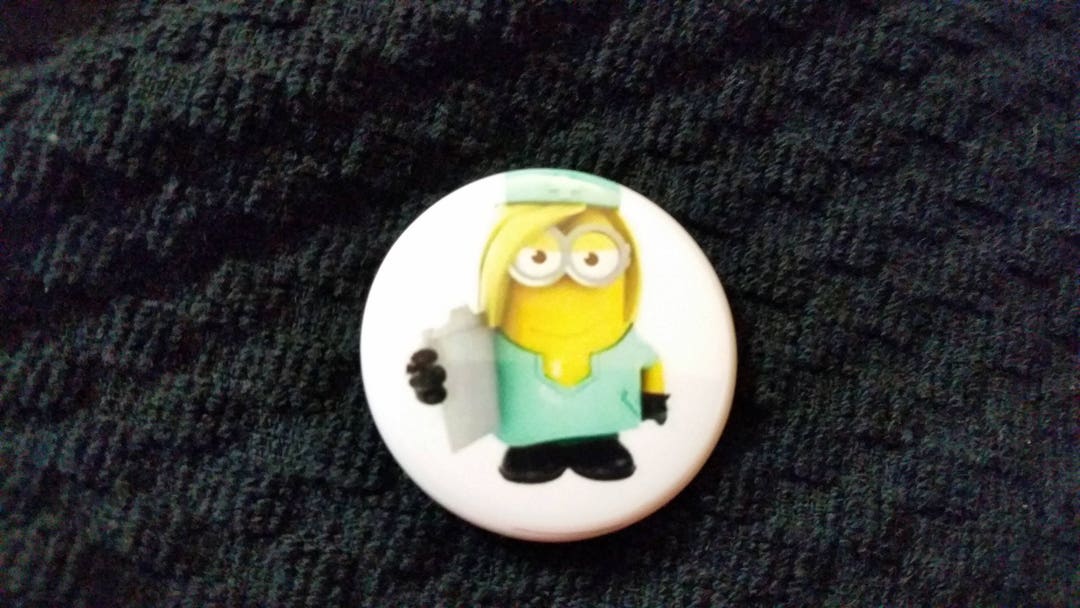 Minion Nurse ID Photo Badge Holder Retractable Reel Minion Doctor ID