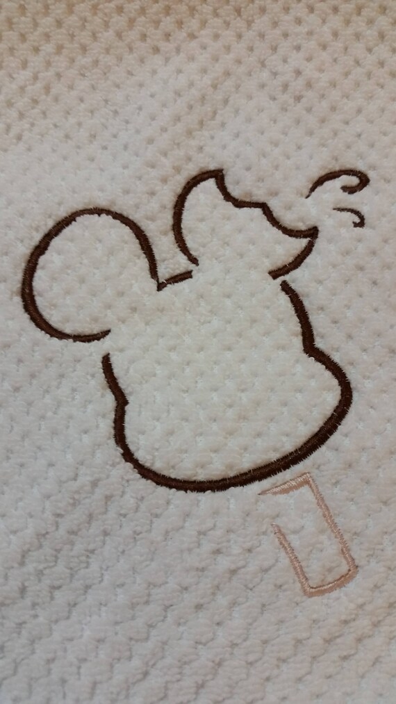 Mickey Mouse Ice Cream Embroidered Premium Hand Towel Disney Etsy