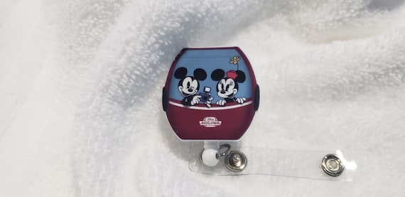 Mickey and Minnie SkyLiner MRI Safe Retractable Reel ID Badge Holder Magnet Stethoscope Yoke ID Breakaway Lanyard Reel Combo