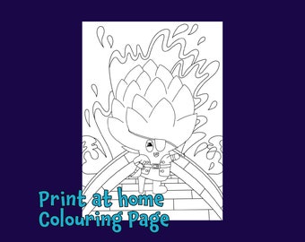 Pirate Artichoke Colouring Page | Kids Printable