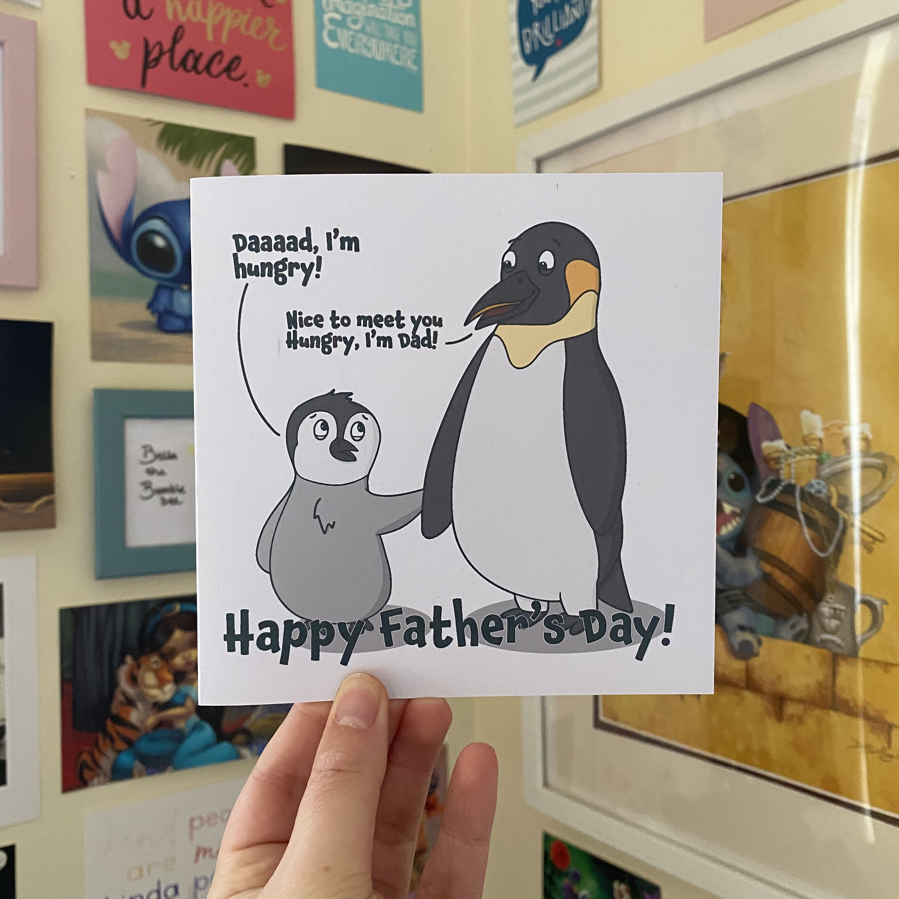 Penguin Dad Joke Greeting Card. Father's Day Card. Cards Etsy