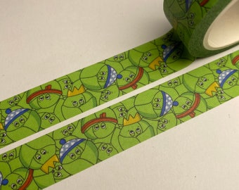 Brussel Sprout Funny Faces Festive Washi Tape.