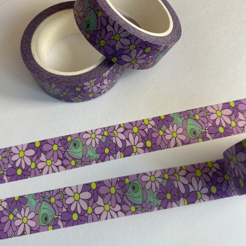Chameleon Floral Washi Tape. Eco Friendly Paper Tape. Etsy