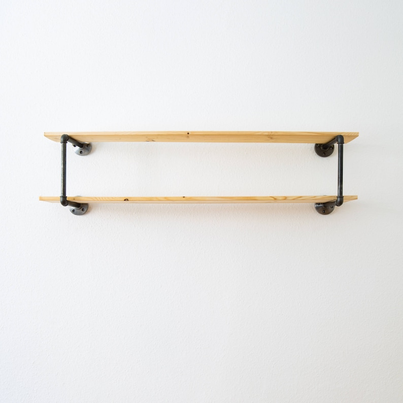 Steel Pipe Wall Shelf Bookcase Sideboard Industrial Etsy