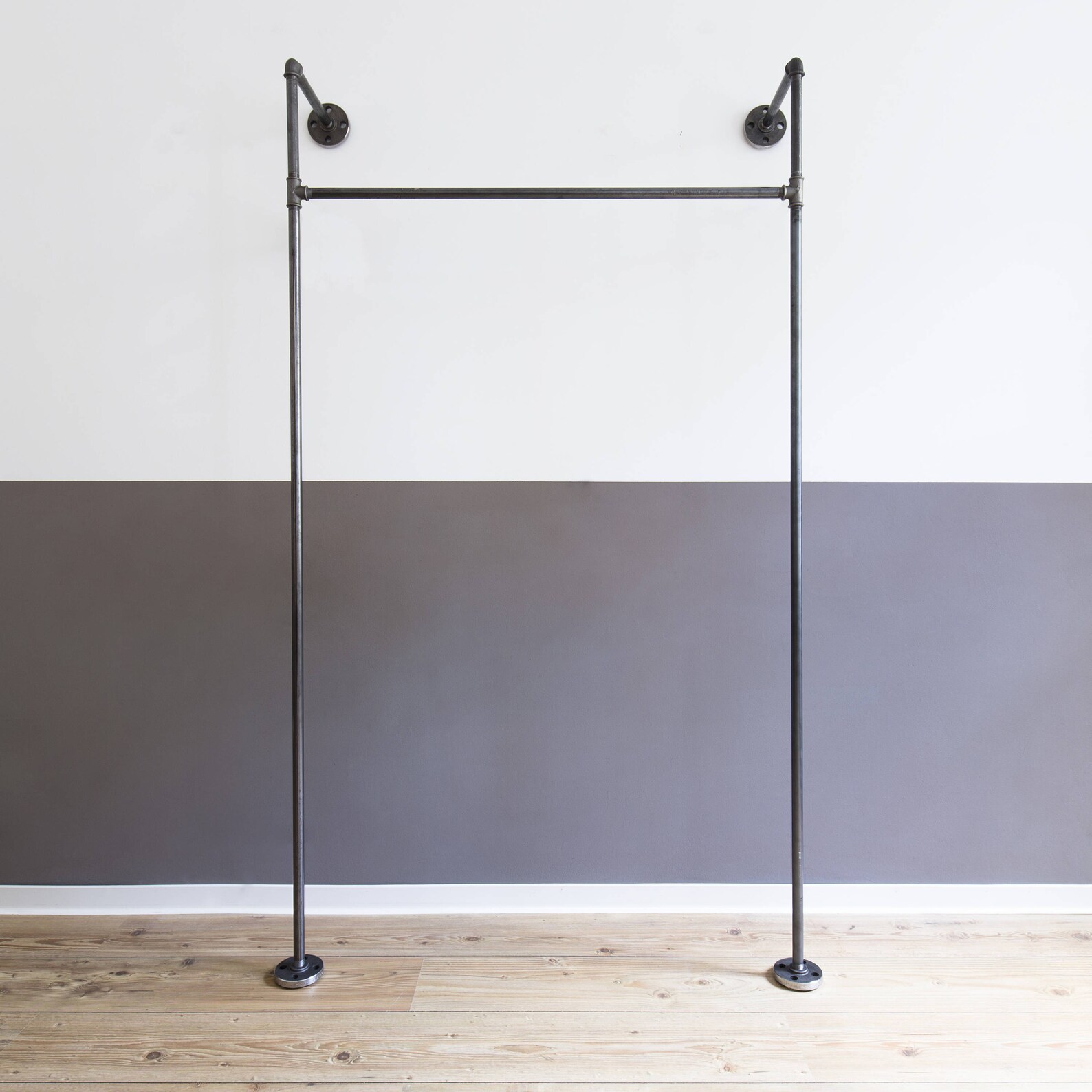 Clothing Rack Open Wardrobe Steel Pipe Coat Stand Etsy