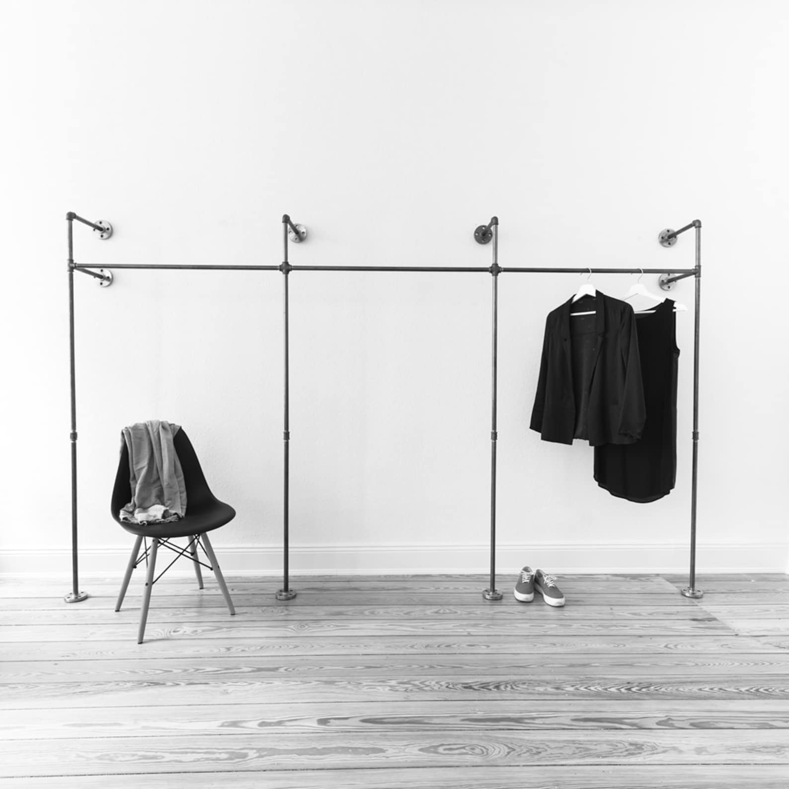 Industrial Clothes Rail Open Wardrobe Coat Rack Wardrobe Etsy