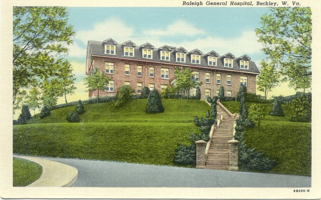Raleigh General Hospital BECKLEY West Virginia Curteich Linen Vintage