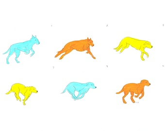 Dog Run Animation Keyframes Print