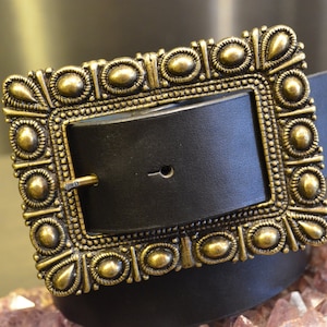SALE, Belt Buckle, Brass Tone, Rectangular Buckle, Rectangle, Ornate Detail, Frame, Fashion Buckle, Boho Chic, Bohemian, Trendy Buckle