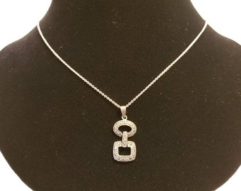 Sterling Silver, Marcasite  Necklace, Unique Necklace, Designer Inspired, Modern, Everyday Necklace, Dainty, Contemporary Necklace,