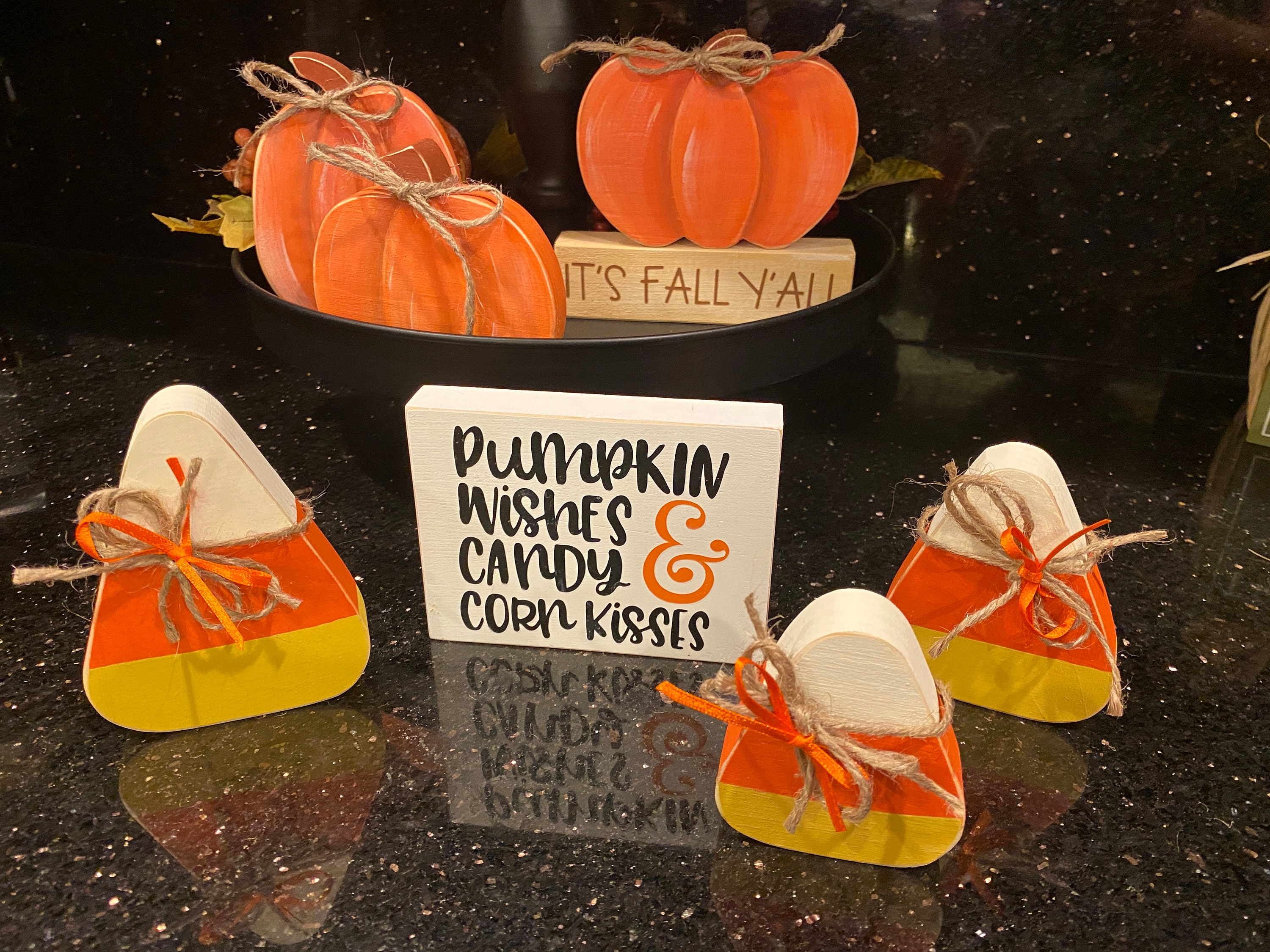 Fall tiered tray/fall tiered tray decor/Wood pumpkins/Pumpkins/Fall p…