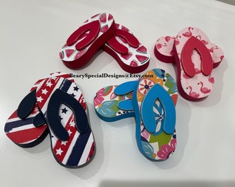 Summer Flip Flop Tiered Tray Decor: Beach Theme