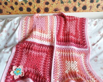 Crochet baby girl Blanket, Newborn blanket, Baby girl blankets, kids blanket, Crochet Baby Blanket, Baby Blankets, handmade baby blanket,