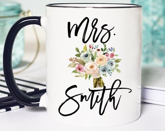 Wedding Mug for Mrs, Mrs Wedding Mug, Mrs Engagement Mug, Mrs Personalized Mug, Mrs Wedding Mug, Personalized Mrs Mug, Engagement Mug Mrs