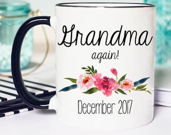 Grandma Again Baby Reveal Mug, Grandma Again Mug, Grandma to be Again Mug, Grandma Again Gift, Grandma Again Idea, Grandma to be Again