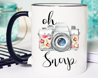 Photographer Gift, Photographer Mug, Photography Gift, Camera, Oh Snap, Camera Mug, Photography Mug, wedding photography, photography gifts