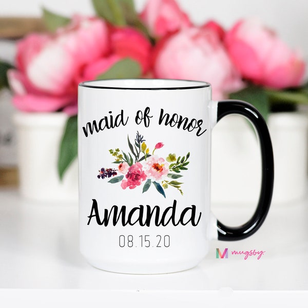 Maid of Honor Mug, Maid of Honor Gift, Maid of Honor, Matron of Honor Mug, Matron of Honor Gift, Bridesmaids Mugs, Bridesmaid Gift