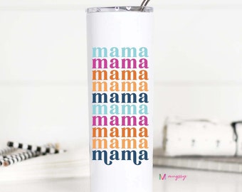 Mom Life, Mom Cup, Mothers Day Gift, Mothers Day Cup, Gift for Mom, Tall Travel Cup, Ombre Mom Mug, Funny Mom Mug, Snarky Mug, Rainbow Mom